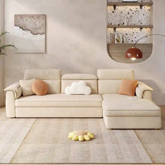 3 in 1 sofa bed with storage showing the sofa-to-bed conversion with storage