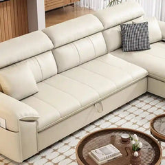 l shape sofa bed with storage showing the built-in storage compartment with hidden storage