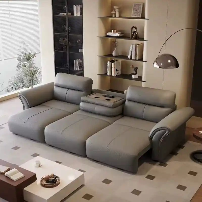 sofa bed set showing the sofa-to-bed conversion with high back support