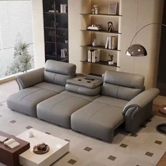sofa bed set showing the sofa-to-bed conversion with high back support