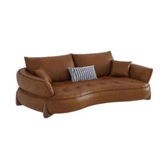 Hero product view of Sablon leather sofa set featuring premium leather couch upholstery, luxury sofa set comfort, designer couch styling, modern sofa aesthetics, living room sofa elegance and sculptural organic design