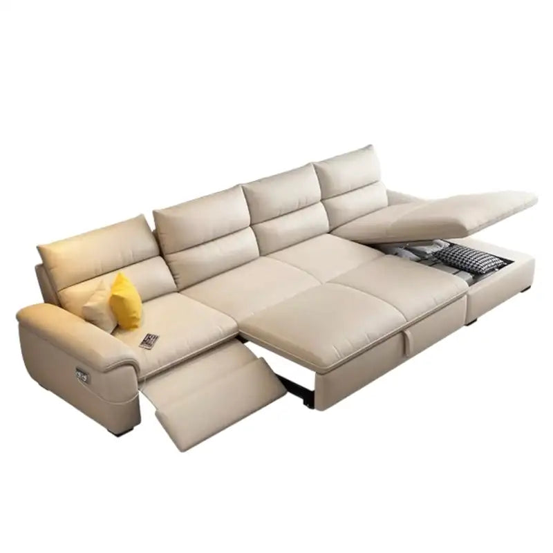 Paxon 3+L LHS electric recliner sofa bed with lounger
