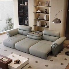 sleeper sofa showing the sofa-to-bed conversion with high back support alternate front angle