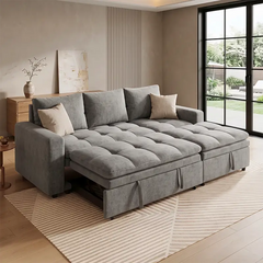 Laka sofa bed with storage and lounger by Wexley
