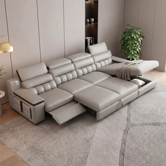 convertible sofa bed with storage front view with cushioned seating with storage